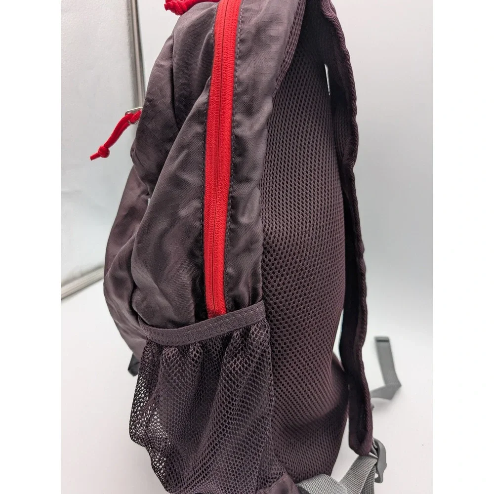 Eddie Bauer Stowaway 20L Packable Backpack Plum Purple Red Trim Ripstop Nylon